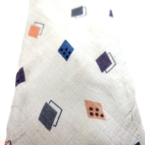 Cromwell & Stokes Gray Silk Tie Woven Skinny Geometric - Picture 2 of 6